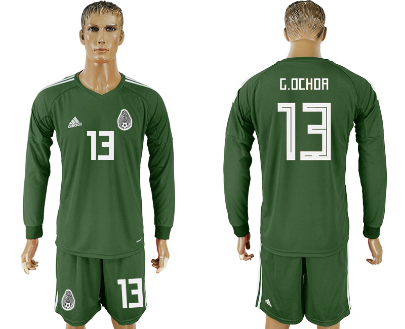 Maillot de foot MEXICO LONG SLEEVE SUIT #13 G.OCHOA  2018 FIFA W